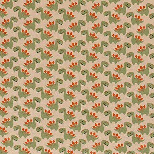 Jersey Dinos beige * Kinderstoff * Trikot * Meterware * 0,5m Cover