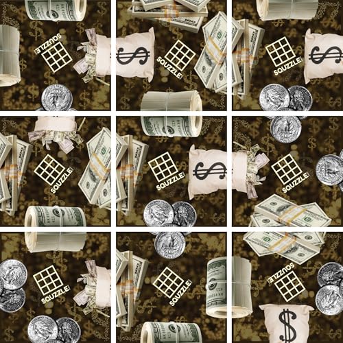 Squzzle Puzzle – 9-Piece Travel Puzzle Game | Screen-Free Brain Teaser Puzzle for Focus & Problem Solving | Collect All Designs | Teacher Gift | Middle School Classroom Center (Money)