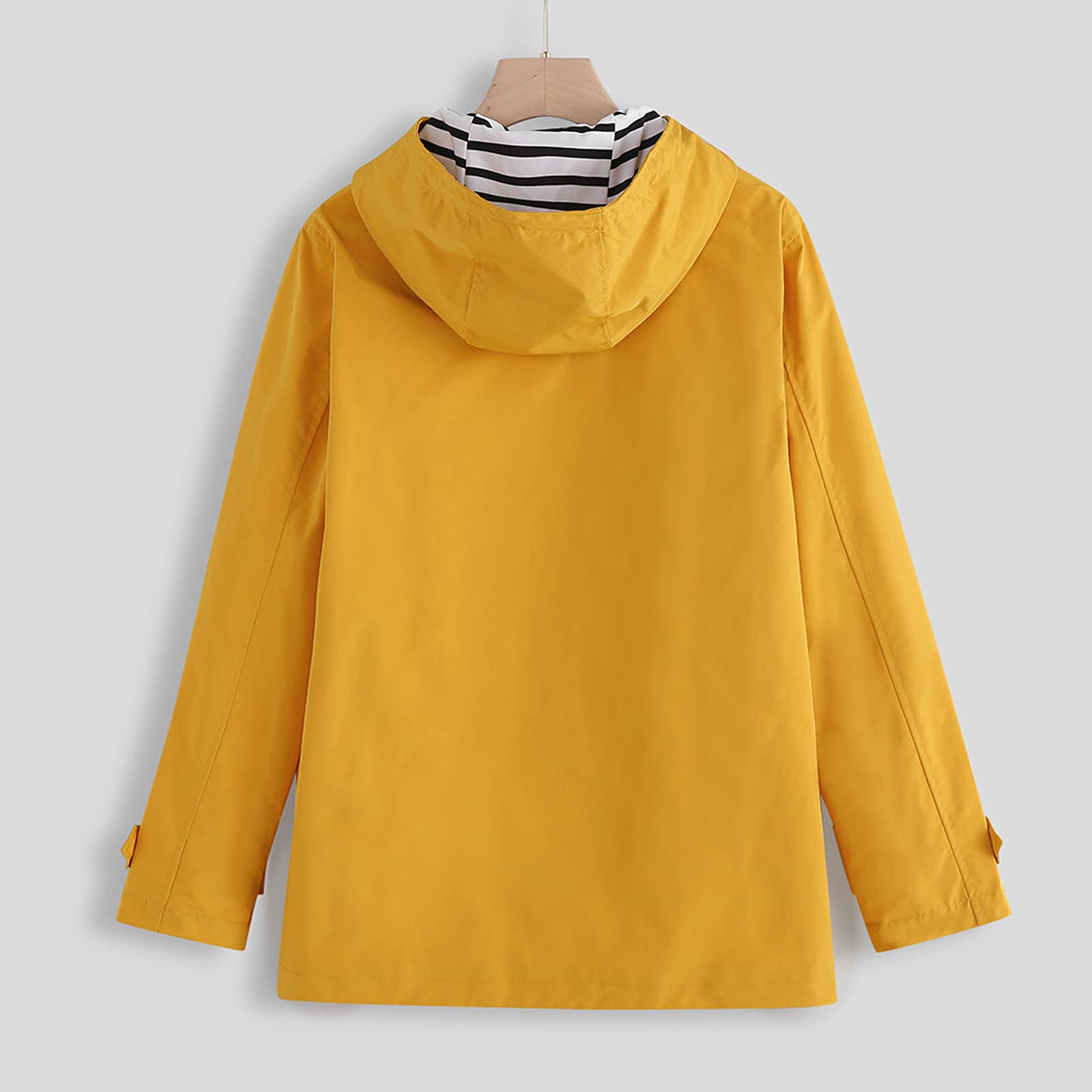 Chubasquero para mujer, impermeable, a prueba de viento, funcional, tallas grandes, negra, softshell, amarilla, entretiempo, chaqueta ligera con capucha para primavera, otoño, para senderismo