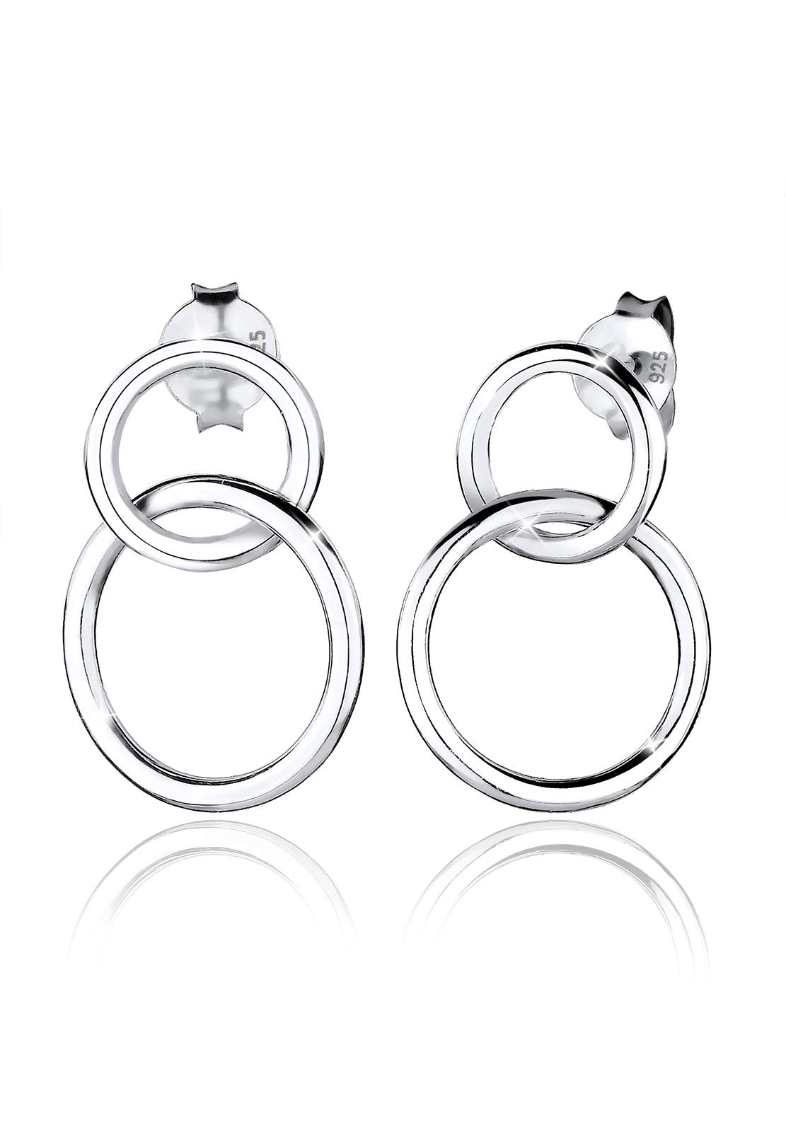 Elli Women's 925 Sterling Silver Xilion Cut Earrings