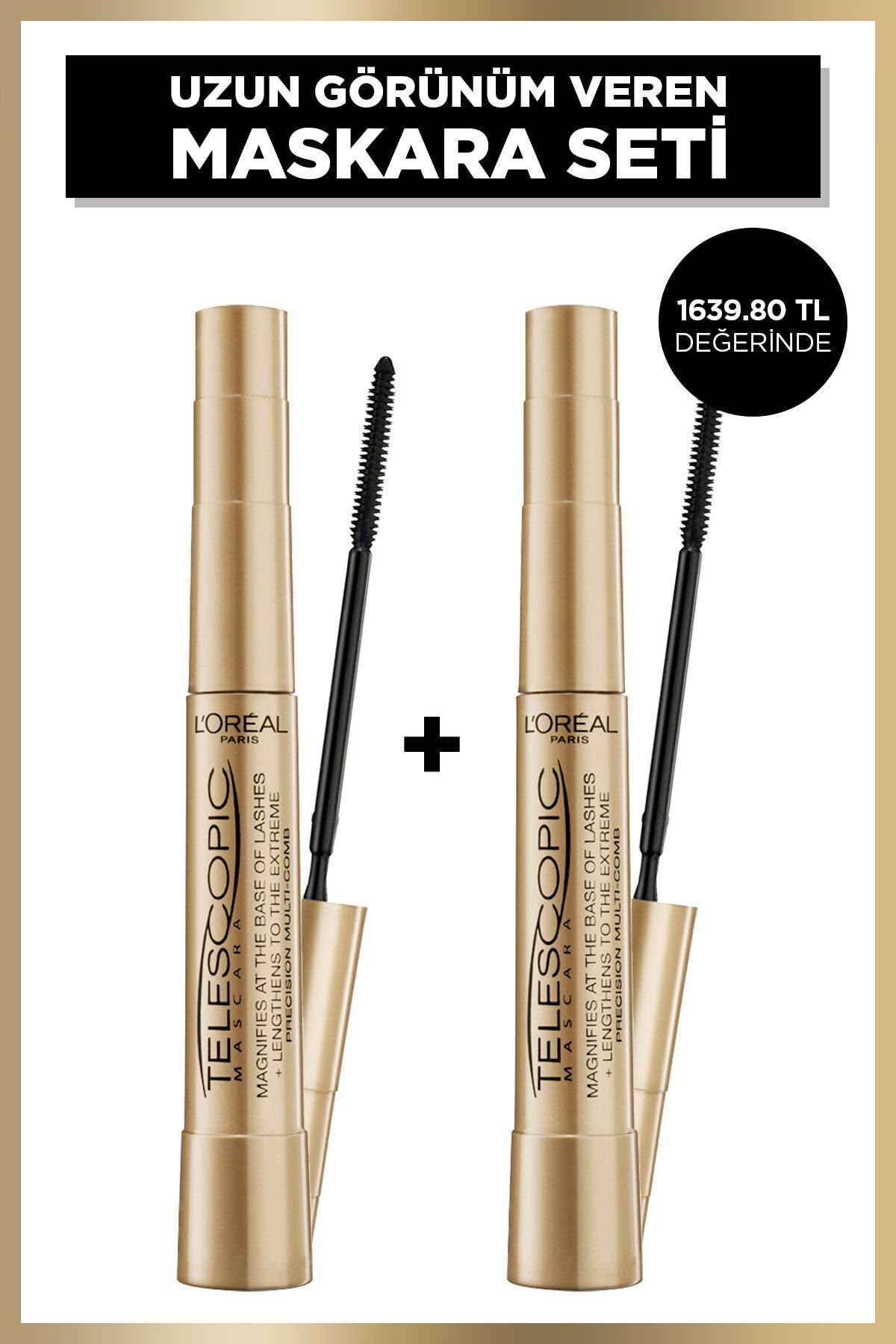 L'Oreal Paris Telescopic Siyah Maskara 2'li Set