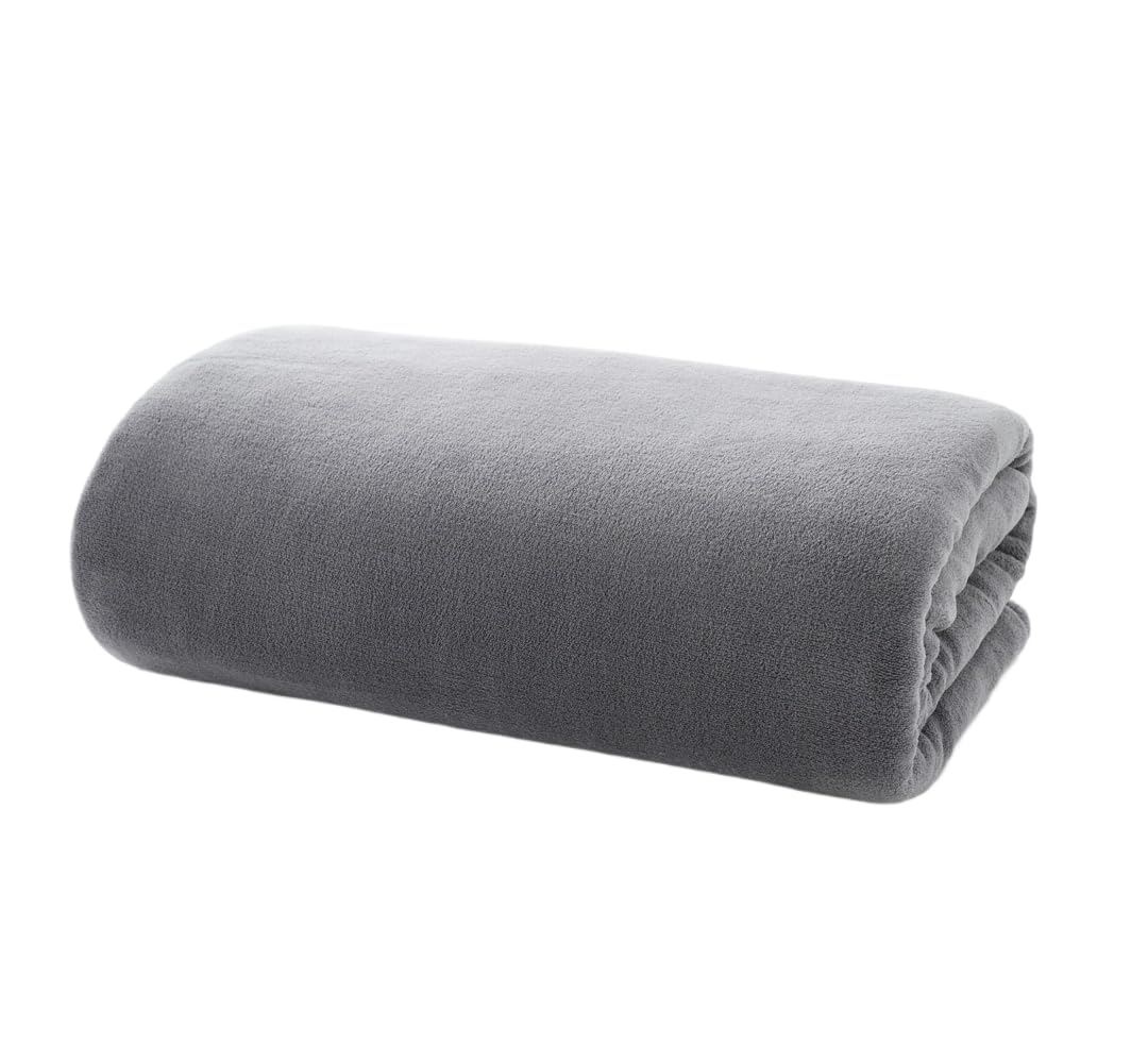 Deyongs "The Big One" Ultra-Soft Large Plush Throw – 230x270cm Oversized Fleece Blanket in Grey | Size: 230cm x 270cm