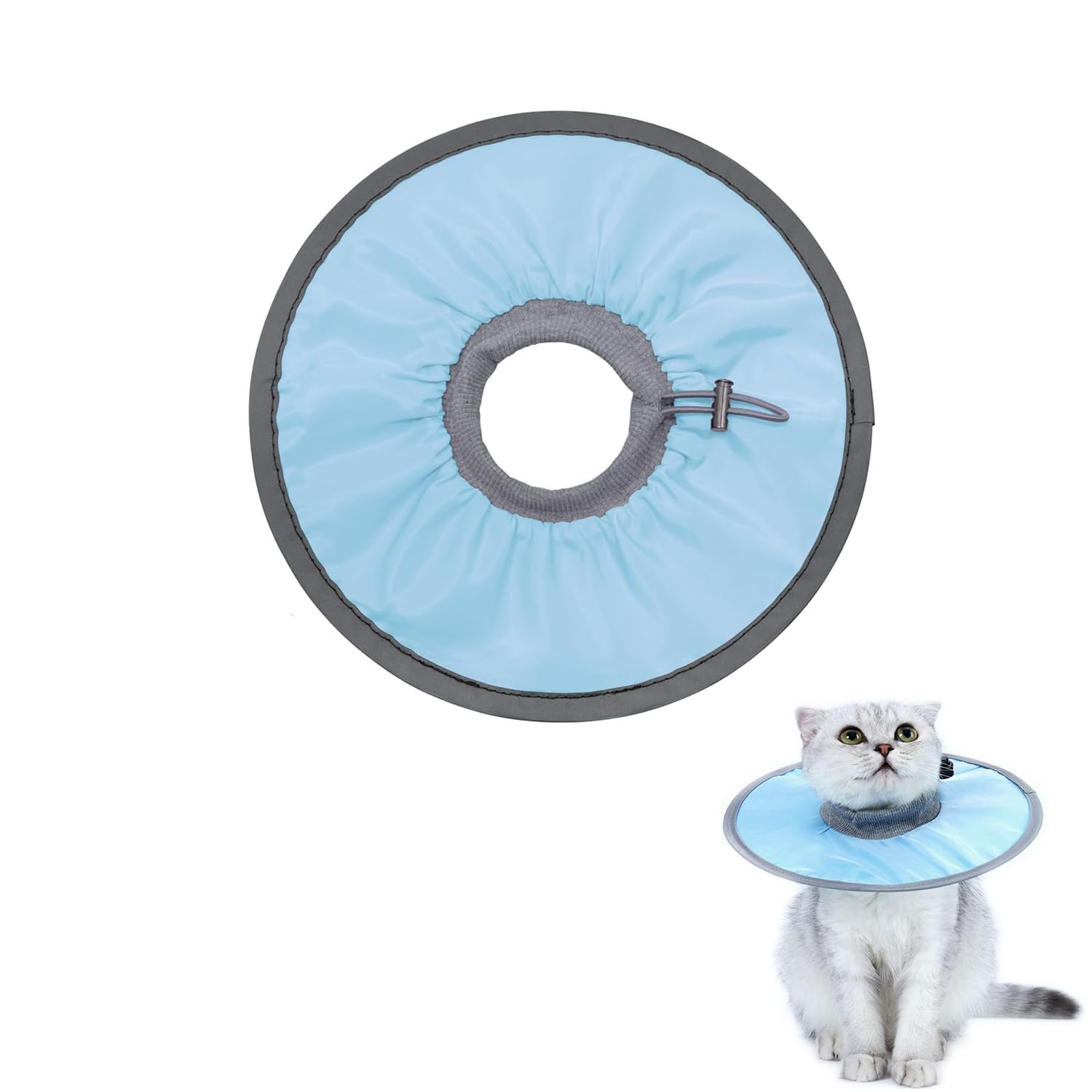 Collerette Pour Chat – Collier Élisabéthain Souple Et Réglable – Protège Les Plaies, Empêche De Lécher – Confortable Et Respirant