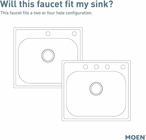 Miniatura 6 de Moen 7840 Camerist - Grifo de cocina de arco bajo con una manija, cromado, 0.375