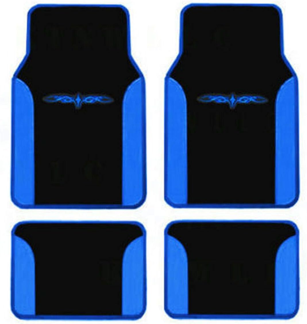C.P.R. Tribal Tattoo Design Floor Mats 2 Tone Universal Carpet Vinyl 4 Pcs Car Truck (Beige)