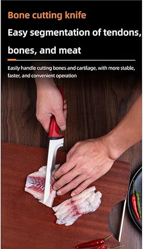 Miniatura 7 de Cuchillo deshuesador de cocina, cuchillo de chef de 5.7 pulgadas, cuchillo japonés de acero hecho a mano, hoja de precisión para deshuesar limpio y