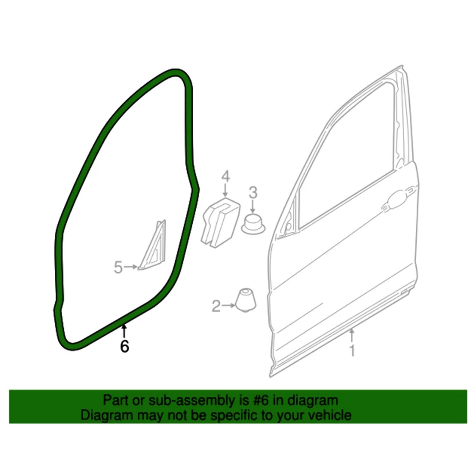 Guarnizione di tenuta della porta anteriore di disegno originale per il veicolo F25 Resistenza all'acqua superiore e cabina silenziosa 51337300242 Guarnizione in gomma per porta anteriore
