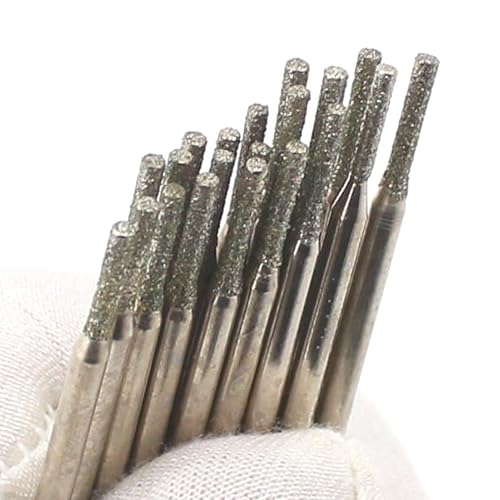 Miniatura 3 de JINGLING Sierra de agujero de diamante de 0.059in con cabeza cilíndrica, brocas sólidas, herramientas lapidarias para piedra