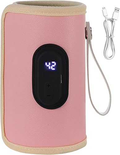 Miniatura 7 de Calentador de biberones portátil de 18 W, calentador de biberones de calentamiento rápido, temperatura ajustable, calentador de biberones USB para