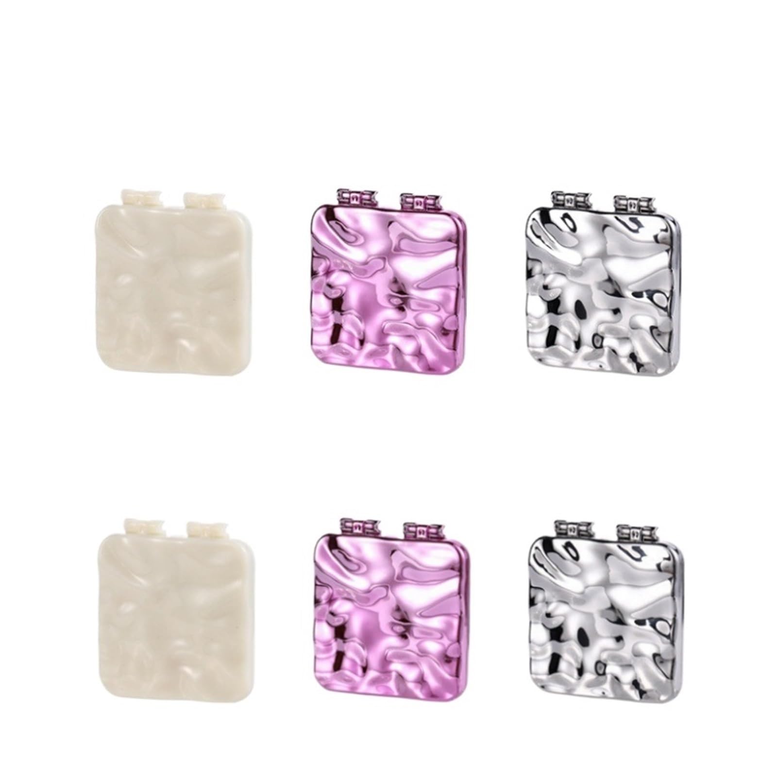 Taschenspiegel Kleiner Spiegel, tragbarer Mini-Make-up-Spiegel, doppelseitig, tragbar, for Studenten, Hand-Klappspiegel(6pcs)