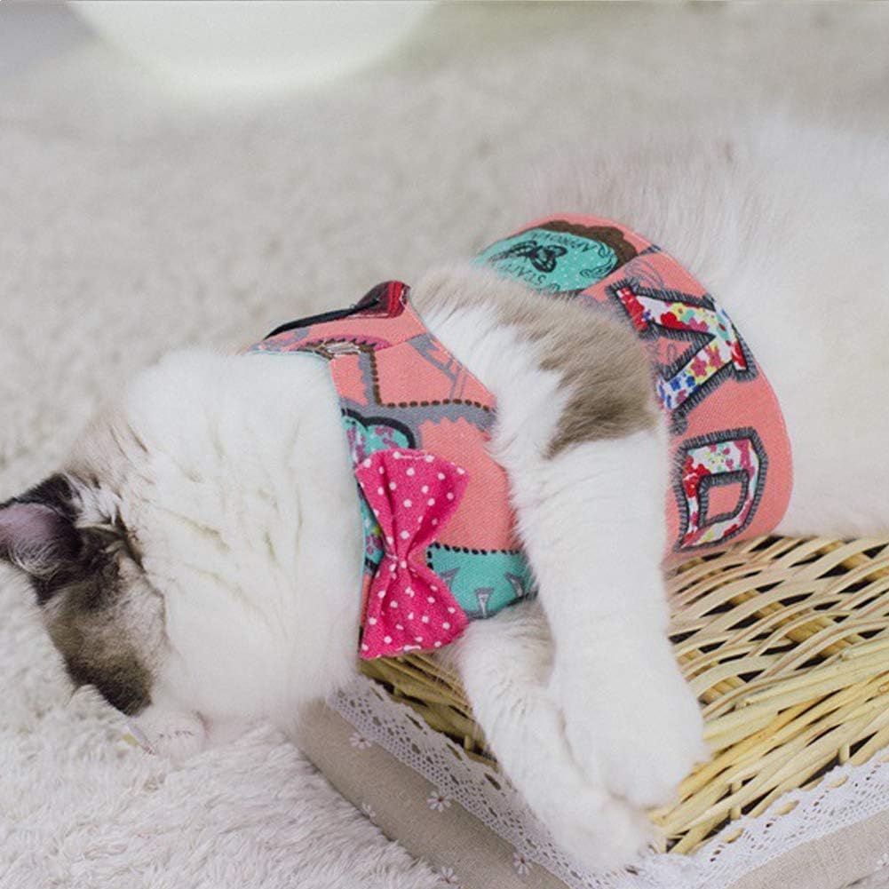 Escape Proof Cat Harness with Leash for Walking Puppy Jacket, Adjustable Cat Vest Harnesses with Running Cushioning Soft and Comfortable Suitable for Puppies Rabbits