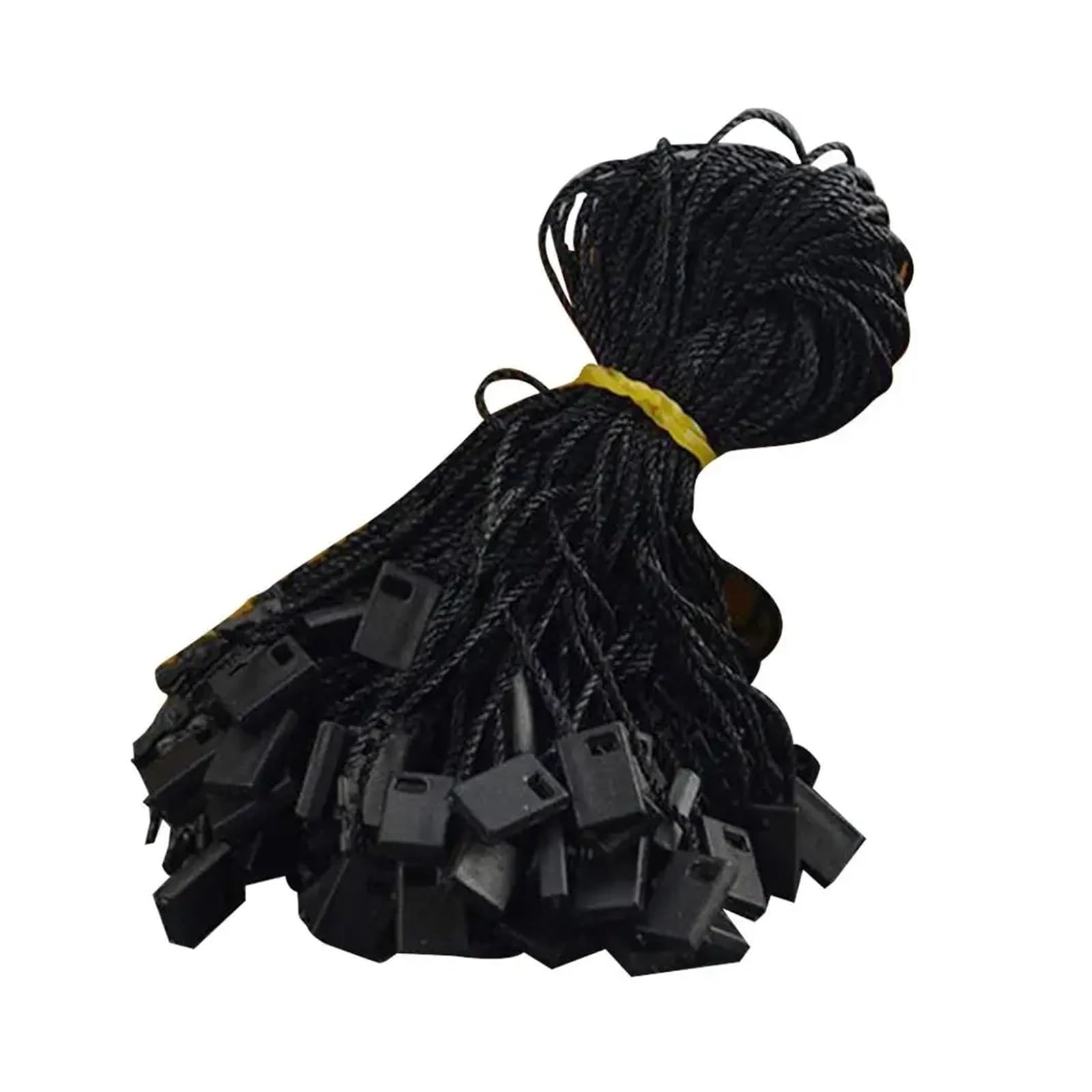 Cuerda para etiquetas de ropa, 2000 piezas de nailon con cierre a presión para colgar etiquetas, 7 pulgadas para ropa, productos, etiqueta de marca, fijación de precios (negro)