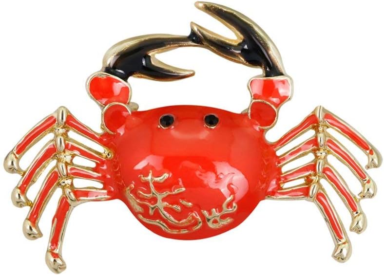 安全 1ピースブローチファッションエレガントなラインストーンカニデザインブローチピン4 7 3 2 Cmで耐久性と便利