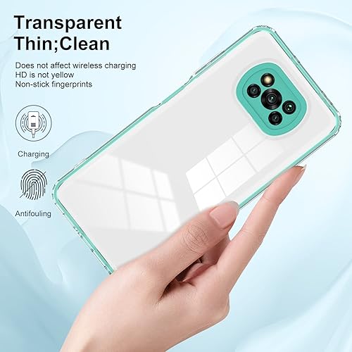 Miniatura 6 de Funda transparente para teléfono compatible con Xiaomi Poco X3 ProPoco X3 NFC, funda de cuerpo completo transparente, funda protectora delgada