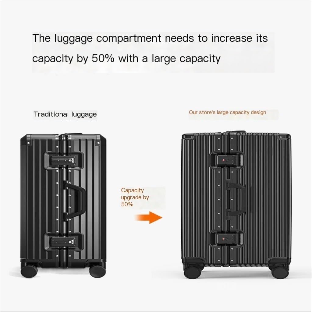 Luggage 32-inch Suitcase, Multi-functional Aluminum Frame Trolley Case, Strong And Durable Luggage Code Box 26-inch Suitcases With Wheels(C,32in)