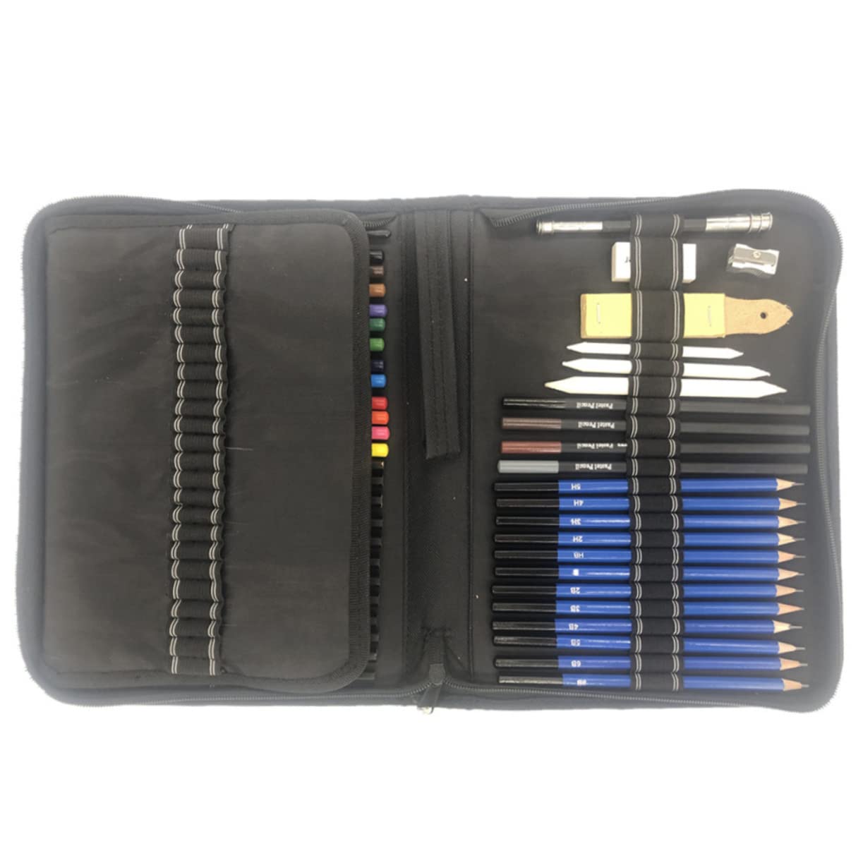 Set Crayon Dessin 72 Pièces en Bois pour L’art, Crayons Aquarellables
