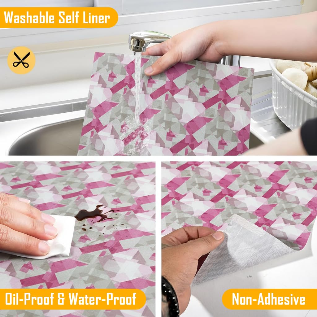 Pink & Grey Shelf Liners - Protect Your Shelves! -7