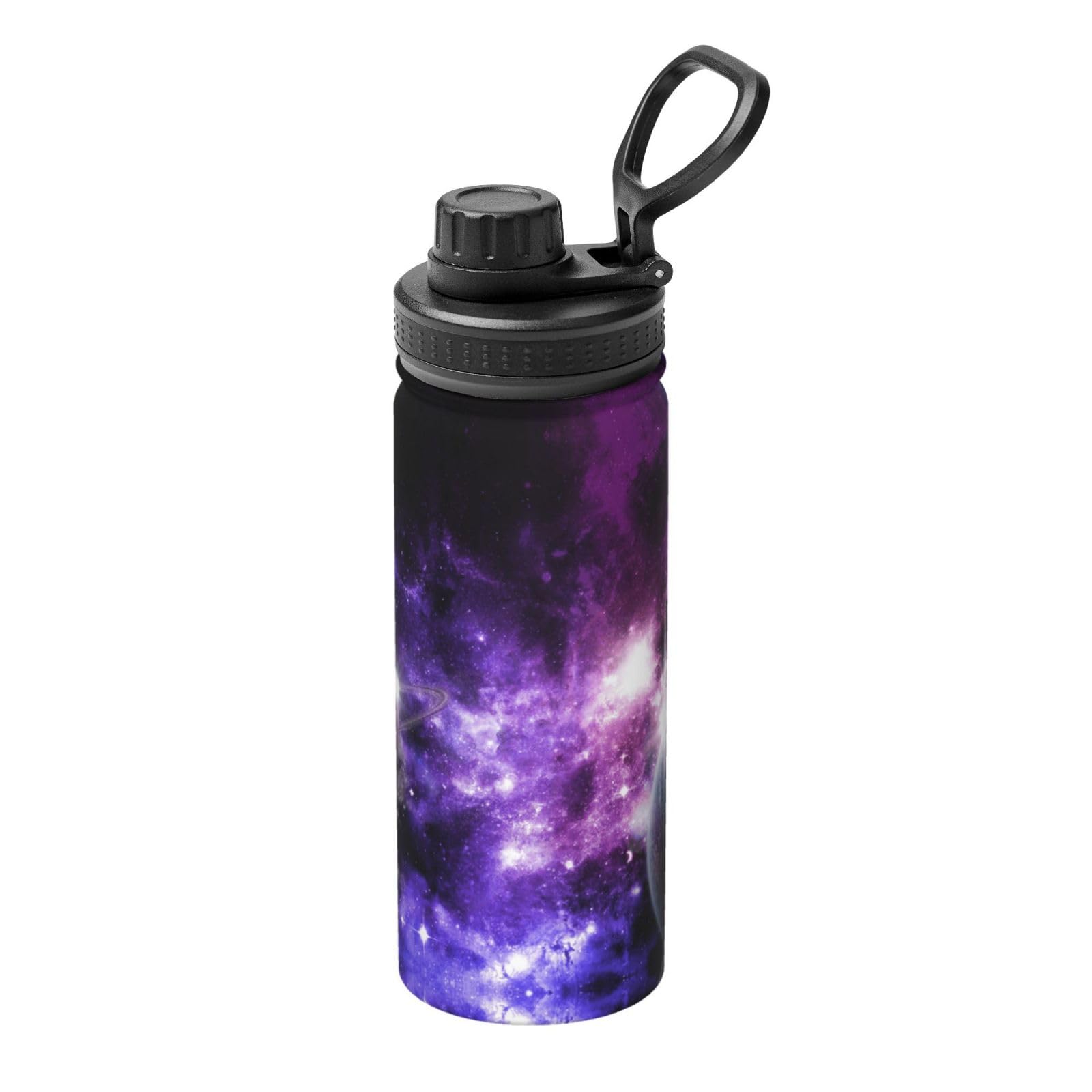 Botella de agua de acero inoxidable Galaxy Sky de 18 oz para deporte