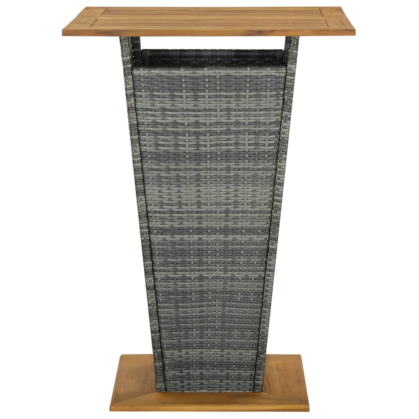 Homgoday Ensemble de bar de jardin 9 pièces avec coussins en polyrotin gris, salle à manger de jardin, meubles de jardin, ensemble de meubles de jardin, table et chaises extérieures