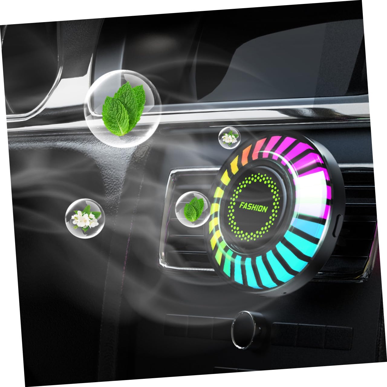 PartyKindom 4Pcs Diffusore Auto Clip Di Sfiato Diffusore Di Fragranza Auto Luces LED Para Carro Accessori Musicali Deodoranti Per Auto Diffusore Intelligente Diffusore Di Aroma Atmosfera Luce