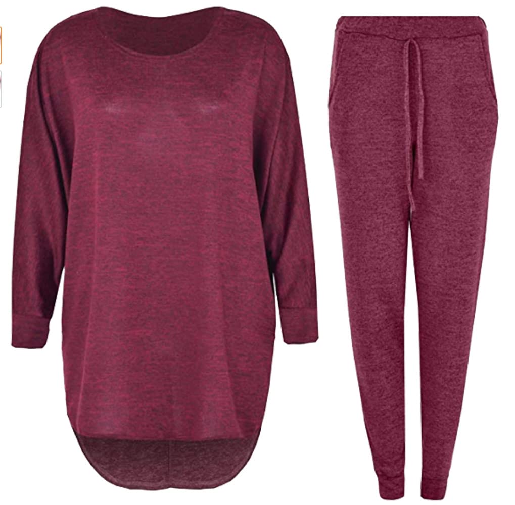 D03 Track Suit Set High Low Top and Bottoms Loungewear Sweatshirt Joggers Set 2 Piece Celebmodelook ®