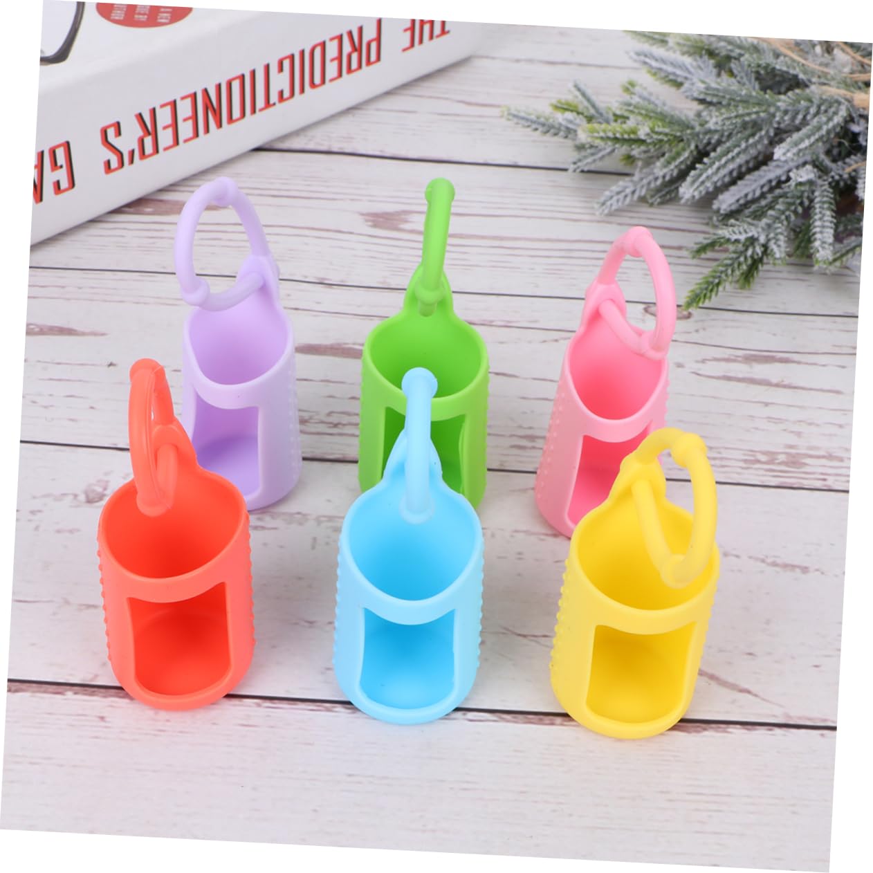 Healvian 6Pcs Silicone Protective Cover for Roller Bottles Essential Oil Carrying Case with Strap Travel Organizer for Essential Oil Bottles Safe and Convenient