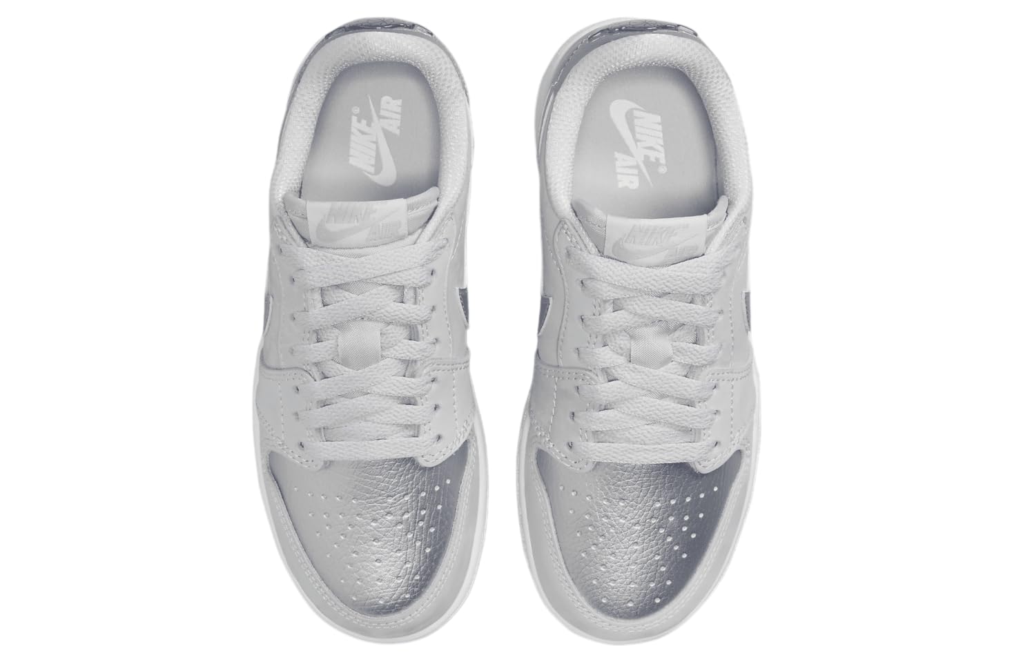 Jordan Big Kid's 1 Retro Low OG Gris neutro/plateado metálico (CZ0858 002), Gris neutro/plateado metálico, 6.5 US Big Kid