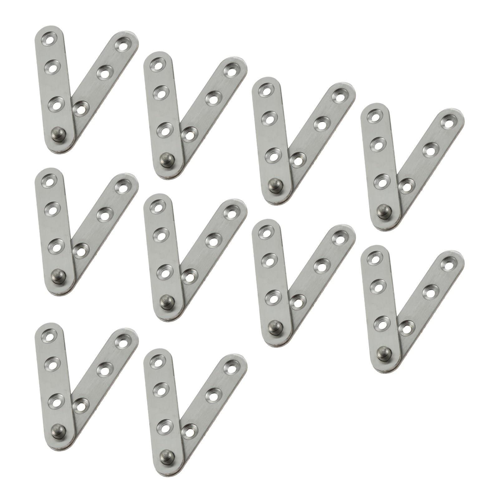Nvsfzgiyg A1 56X15mm 10Pcs 360 Degree Rotating Hings Stainless Steel Door Pivot Shaft Position 56Mm-100Mm Concealed Cabinet Window Furniture Hardware(A1 56X15mm)