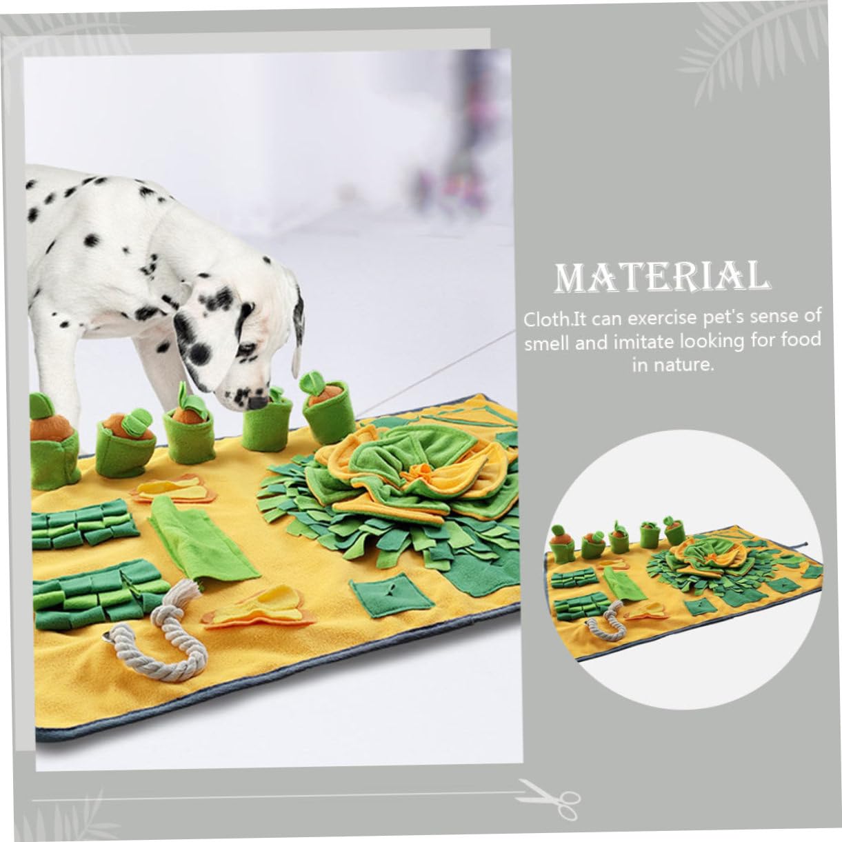 POPETPOP Tapis De Fouille pour Chien Tapis Alimentation Décoratif Couverture Antidérapante Facile à Nettoyer