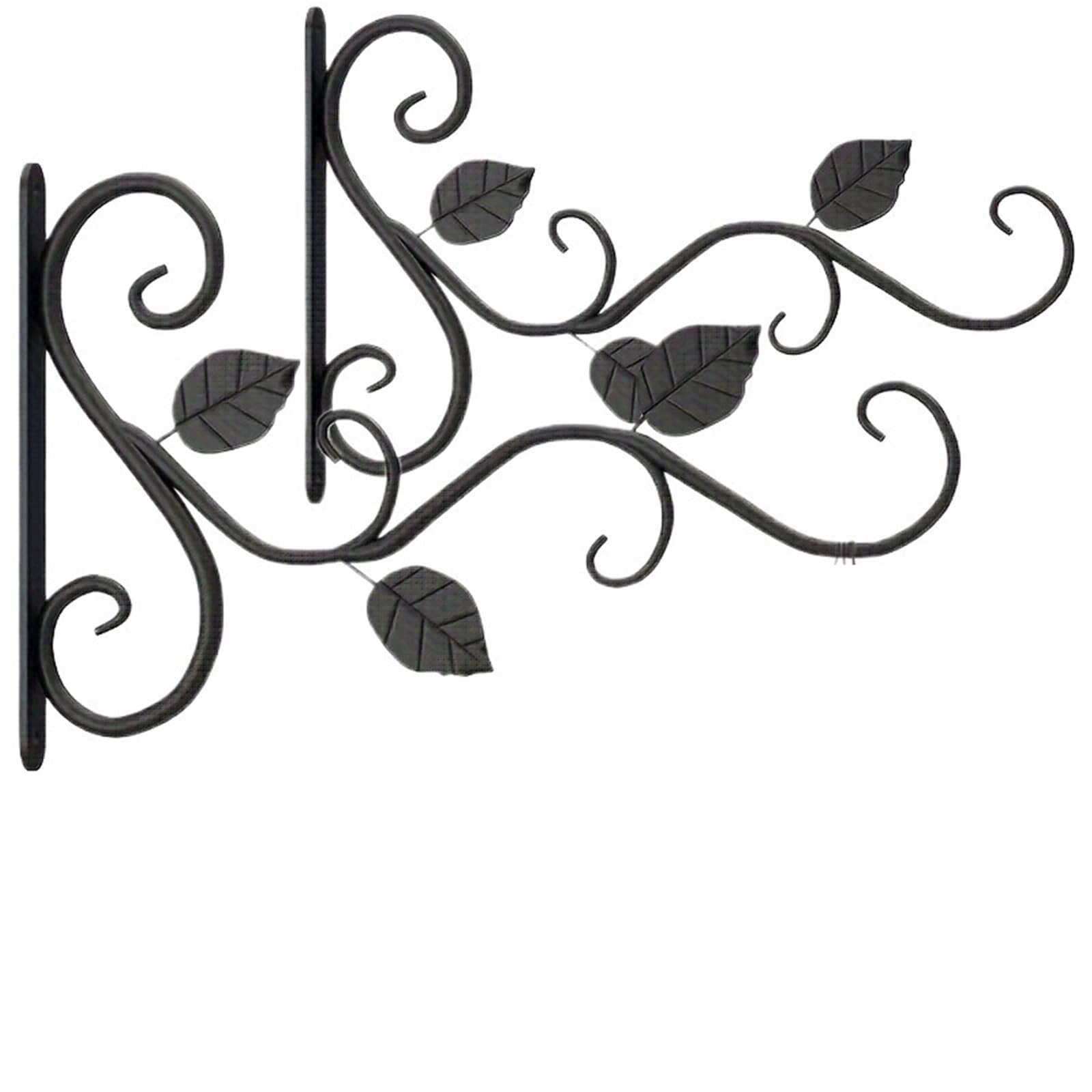 HUWOYG 2 Pack Hanging Plant Bracket Wall Hook Mount Hangers for Flower Baskets Lantern Bird Feeders Wind Chimes Indoor Outdo for Plants