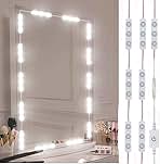 Led Vanity Mirror Lights, Hollywood Style Vanity Make Up Light, 10ft Ultra Bright White LED, Dimmable Touch Control Lights Strip, for Makeup Vanity Table & Bathroom Mirror, Mirror Not Included
