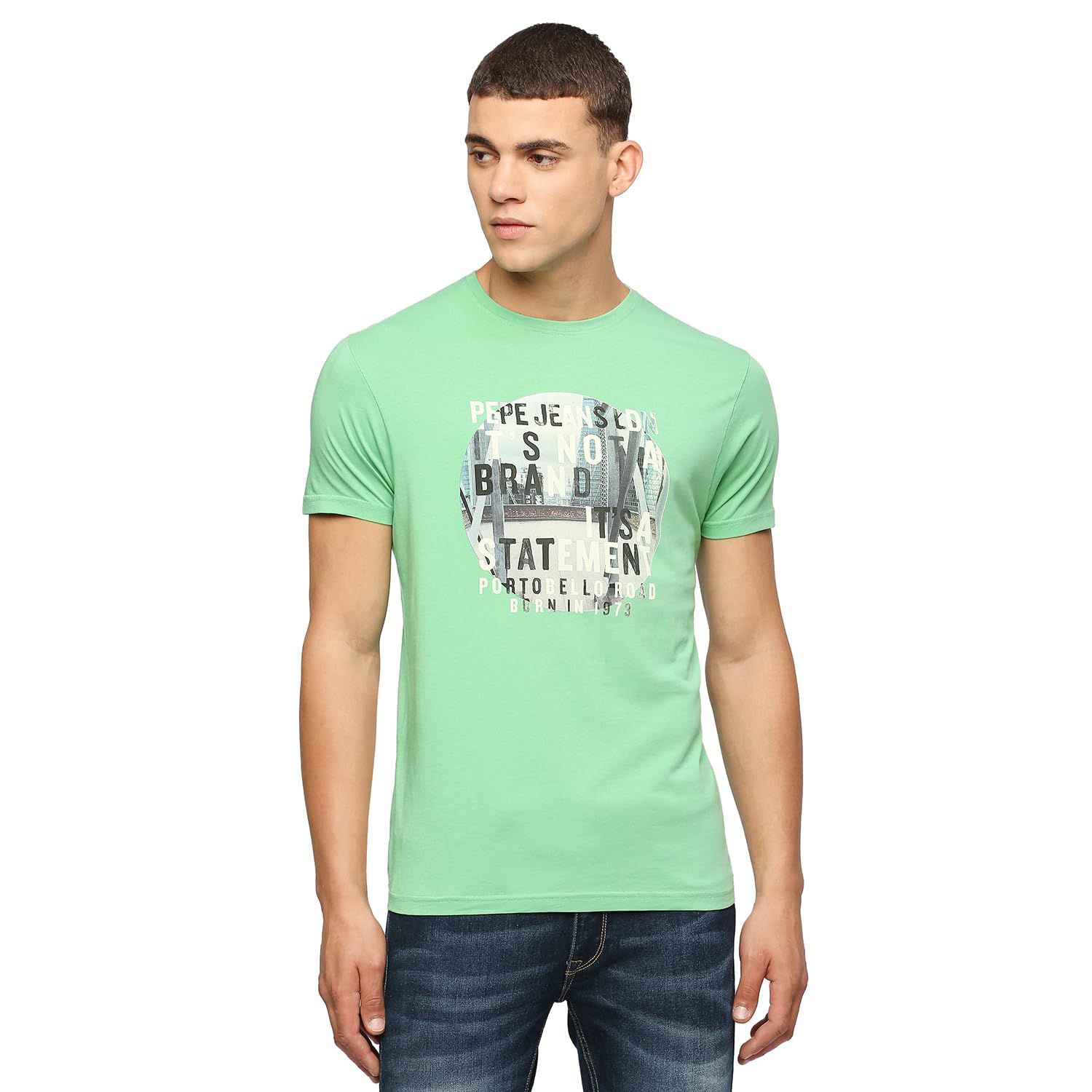 pepe jeans Men Cotton Regular Fit T-Shirt-picture-35
