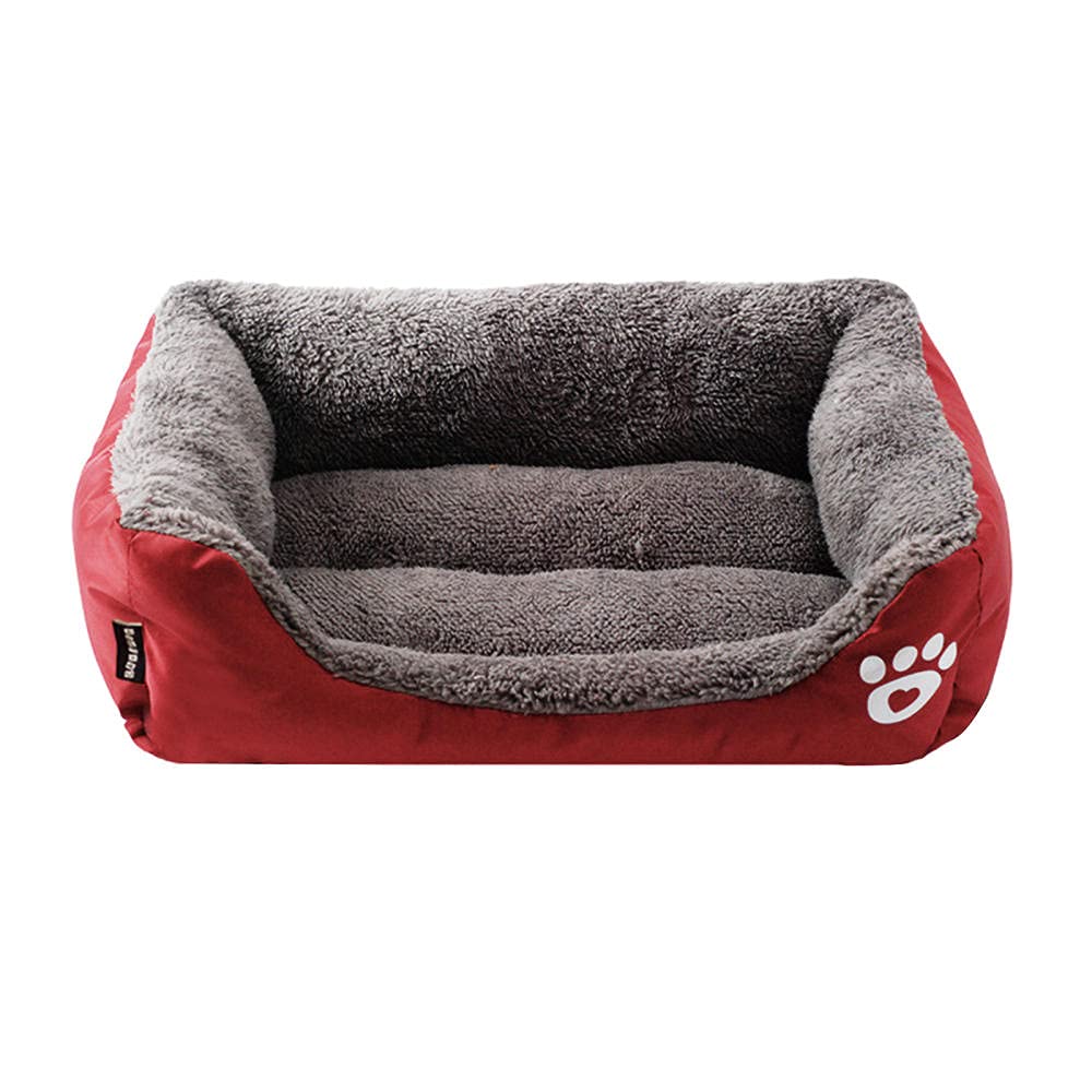 Zoyay Dog/Cat Pets Beds, Dogs Couch Bed Cushion Pet Basket Soft and Cosy Plush Dog Bed, Suitable for Small/Medium/Large Dogs Can be Used Interior, Car, Cages-Red_S