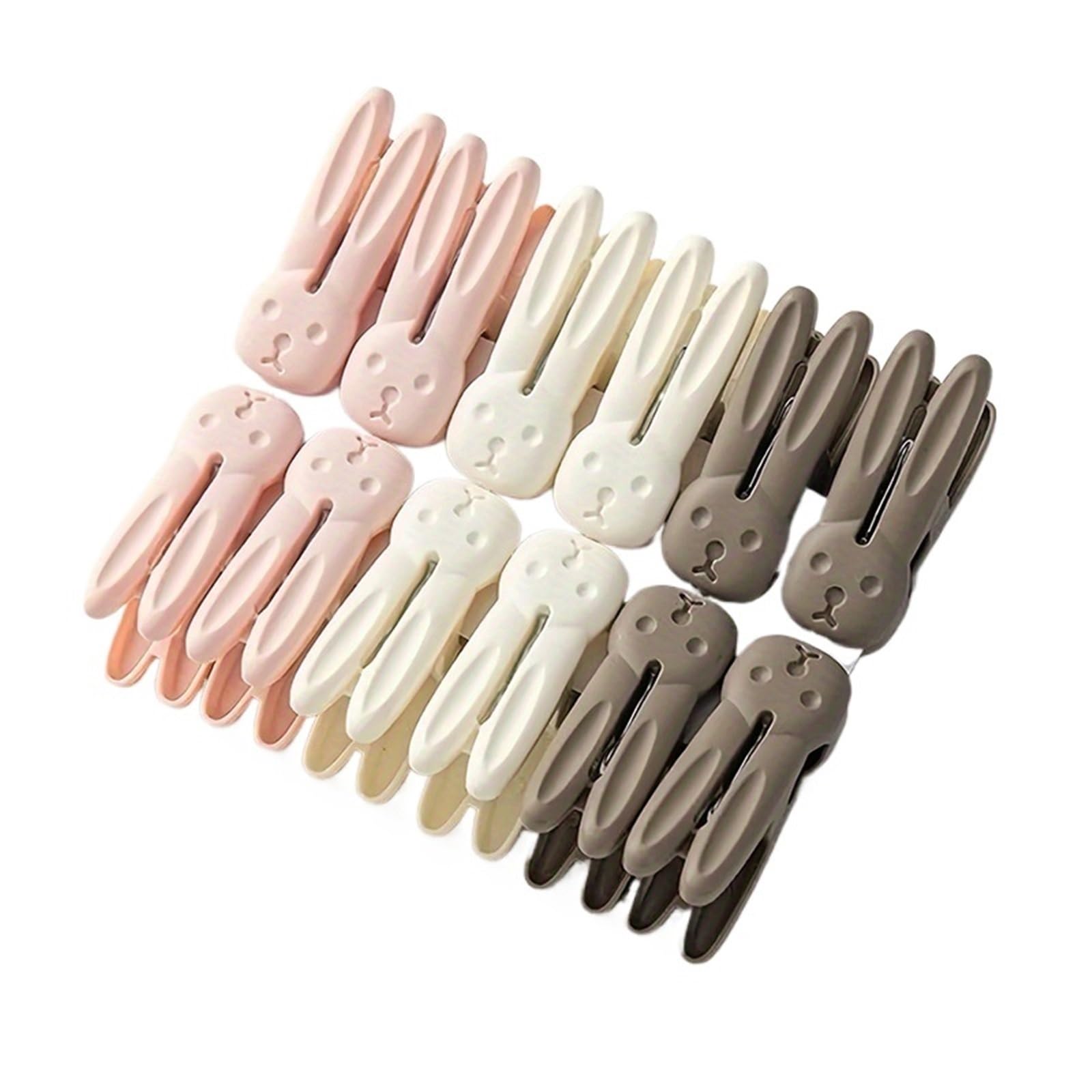 Clothespins Plastic Clothes Pins Heavy Duty Clothespins For Laundry, Clothesline Clips Pegs With No Trace Design(A-12Pcs)