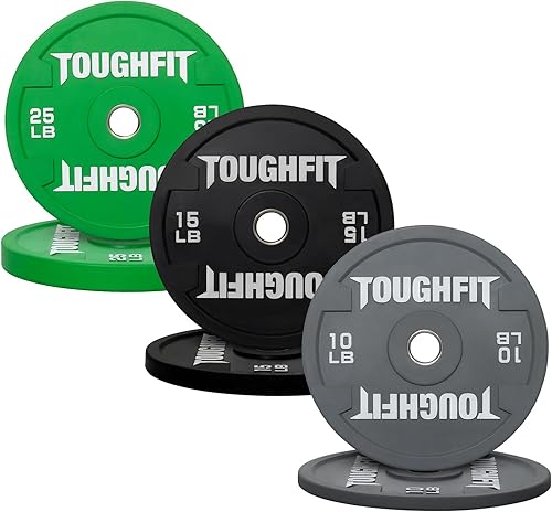 Miniatura 1 de Color Coded Olympic Bumper Plates for Barbell, 2-Inch Weights Plates With Steel Insert Weight Lifting Plate for Strength Training in Home Gym
