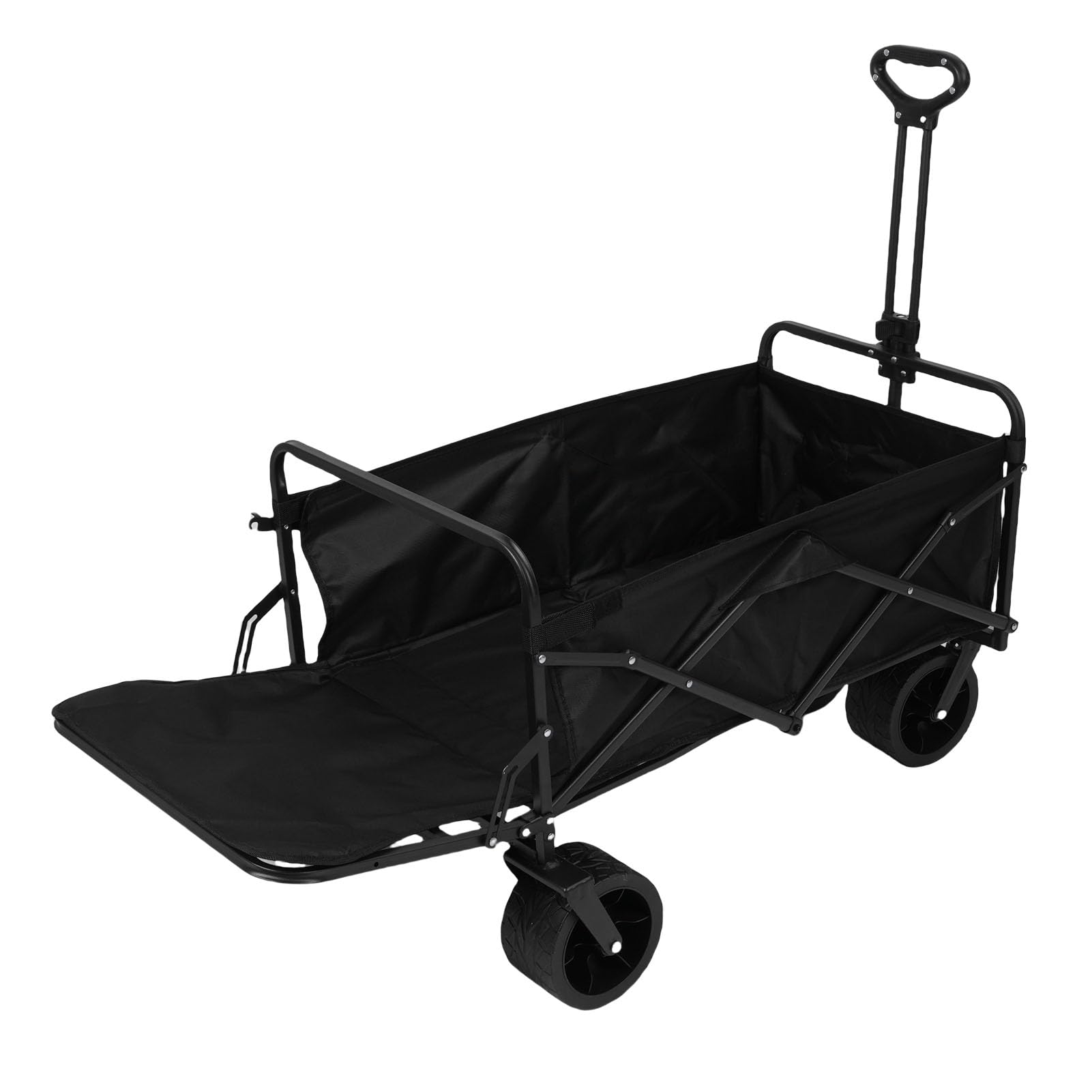 Pongnas Carrello Pieghevole Carro Multiuso con Struttura in Acciaio da 150 Litri con Apertura Posteriore in Tessuto Oxford 600D per Campeggio, Pesca, Giardinaggio, Shopping