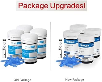 sinocare (Safe Accu) Diabetes Strips/Blood Glucose Test Strips 100 pcs No Need Code (Only for sinocare Safe Accu Blood Glucose Monitor)