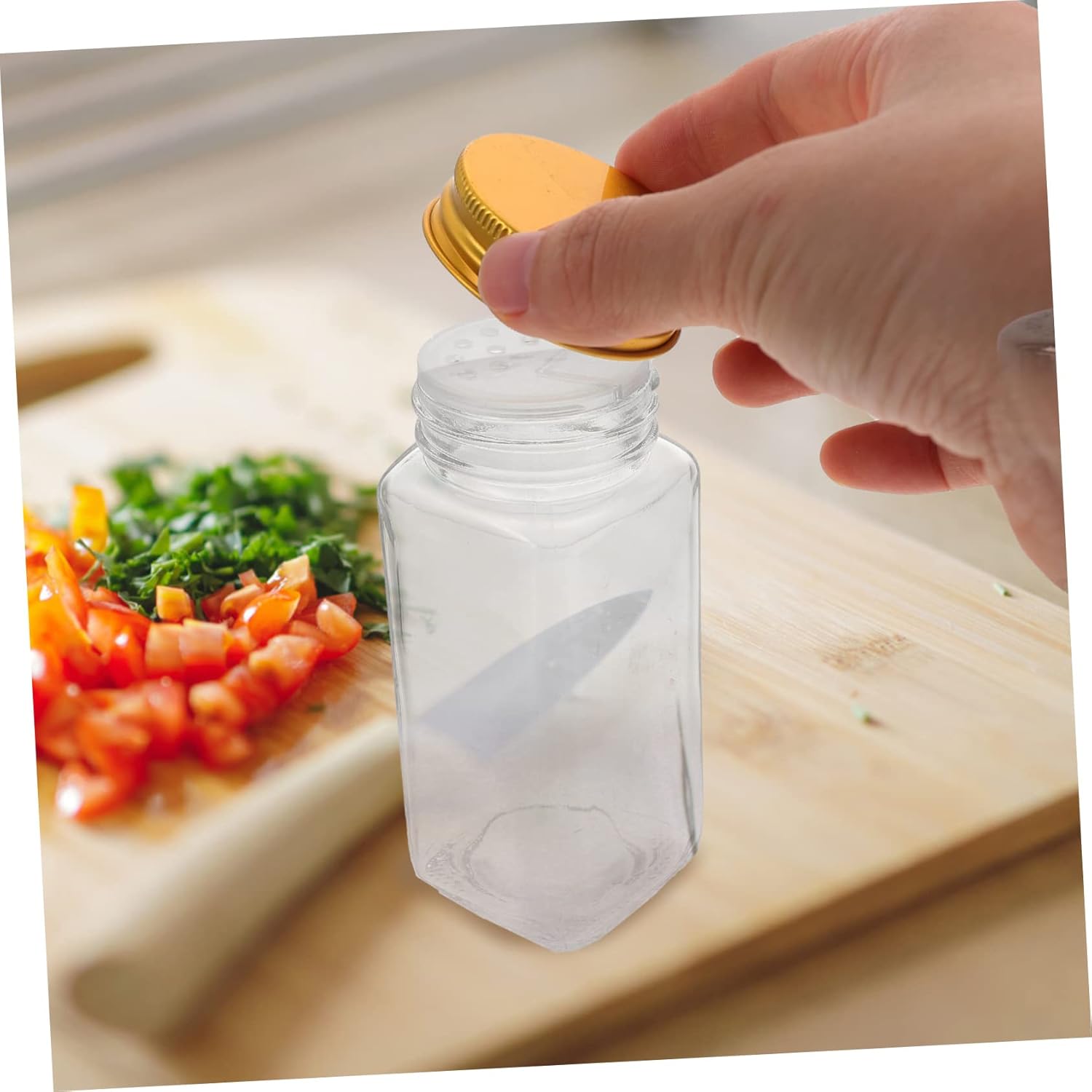 PRETYZOOM 12pcs Compact Salt Containers Multi-function Spice Bottles Household Seasoning Bottles Easy to Carry