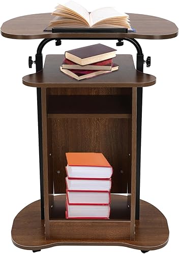 Miniatura 2 de Podio portátil para laptop, soporte de podio portátil de altura ajustable, escritorio de pie sentado a pie, atril portátil, soporte de podio,