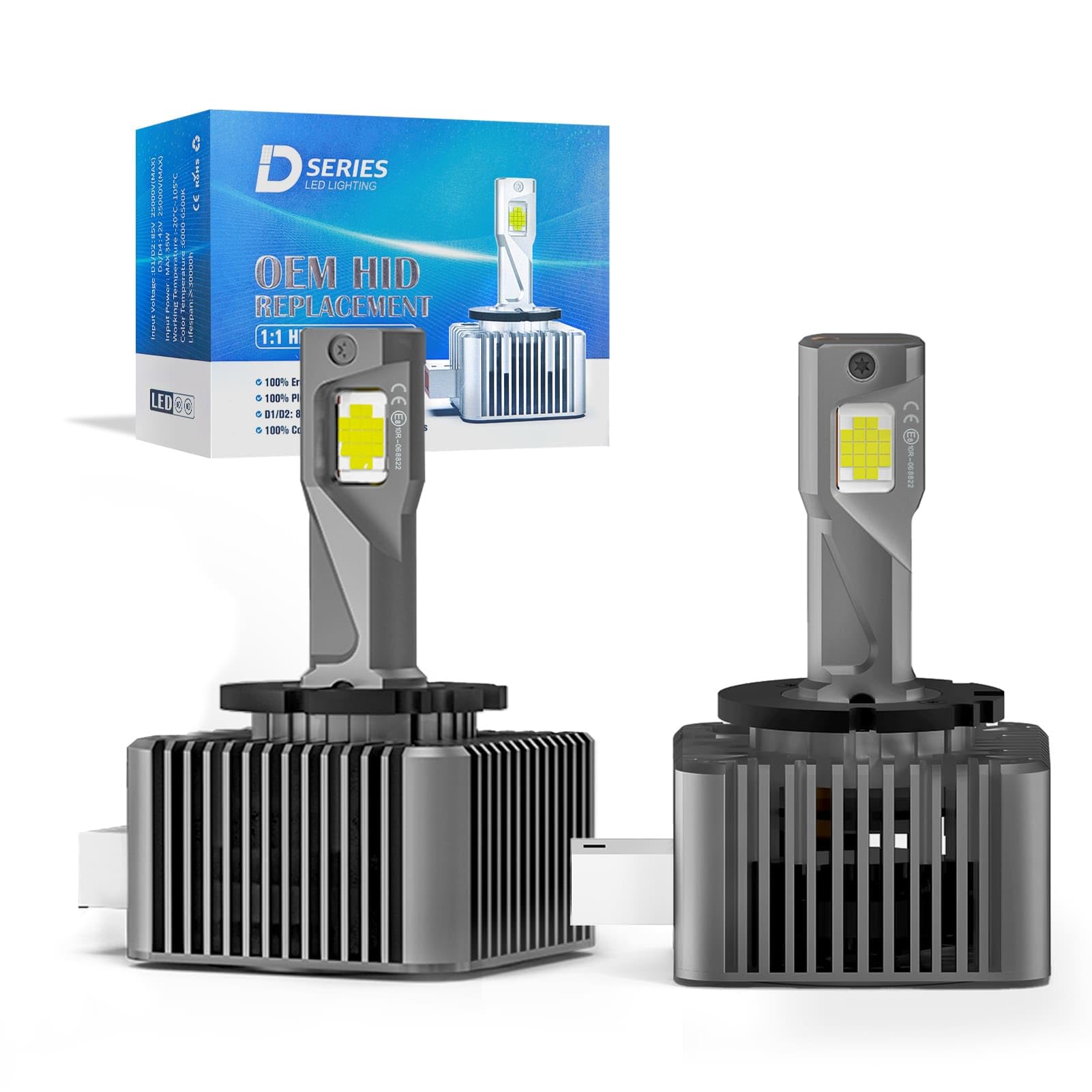 D3S Xenon Brenner 12V 55W – D3S Scheinwerferlampe 6000K Weiß – Auto lampe mit StVZO Zulassung - Ersatz Xenon Brenner, 2 Stück