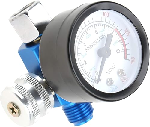 Miniatura 8 de KOSDFOGE 14 Spray Paint Gun Air Pressure Regulator Pressure Gauge Pneumatic Tool, Air Compressor Regulator Accessory