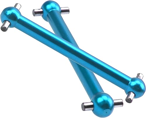 Miniatura 6 de Paquete de 4 ejes de transmisión CVD de aleación de aluminio Vgoohobby compatible con Tamiya TT02B TT-02B 110 RC Car Upgrades Parts (azul)