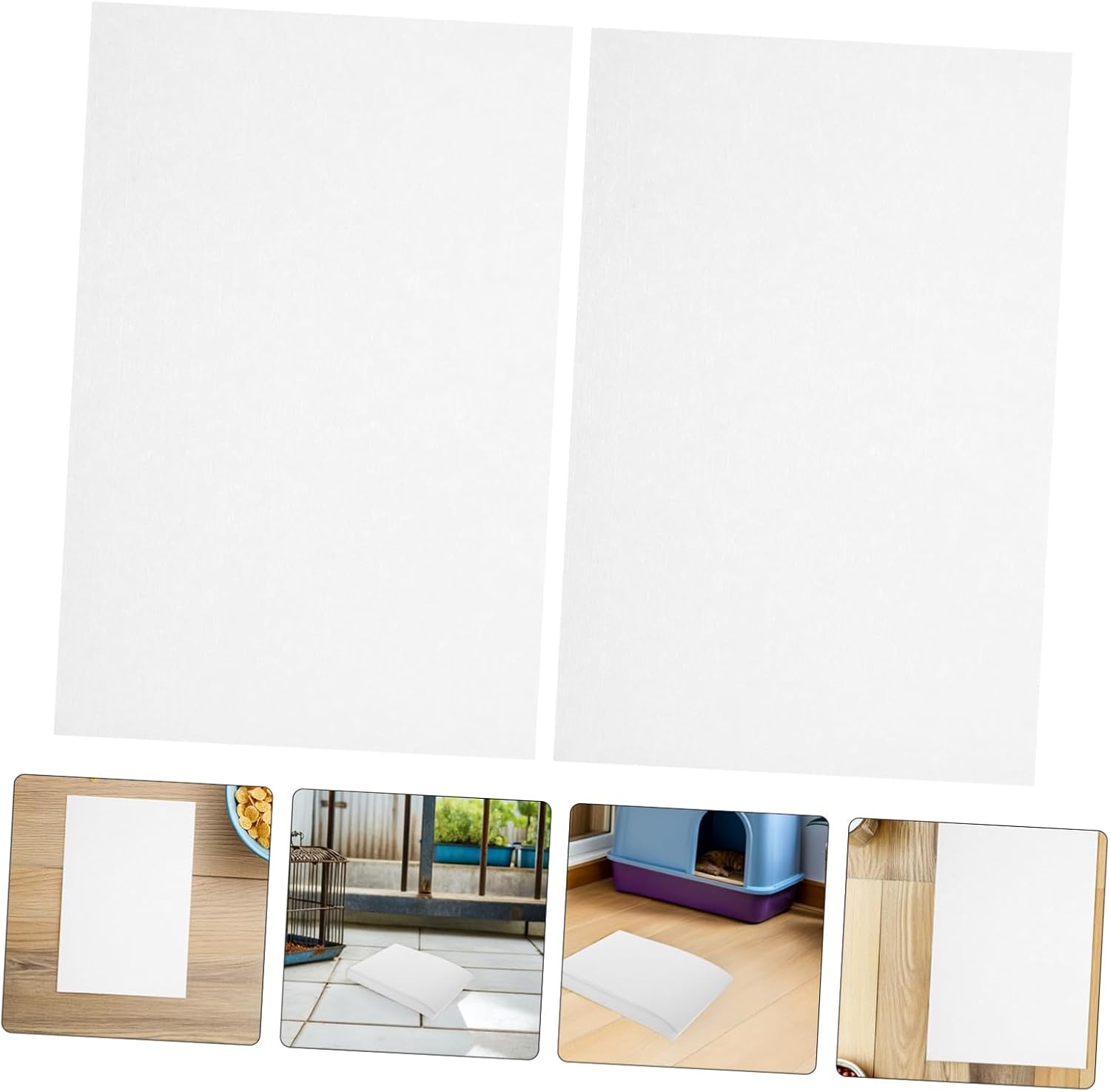 100 Sheets Disposable Absorbent Bird Cage Liners Paper Pads Lightweight Portable Pet Cage Bottom Liners for Parakeet Finch Canary Macaw Parrot Easy-Clean Disposable Potty Tray for