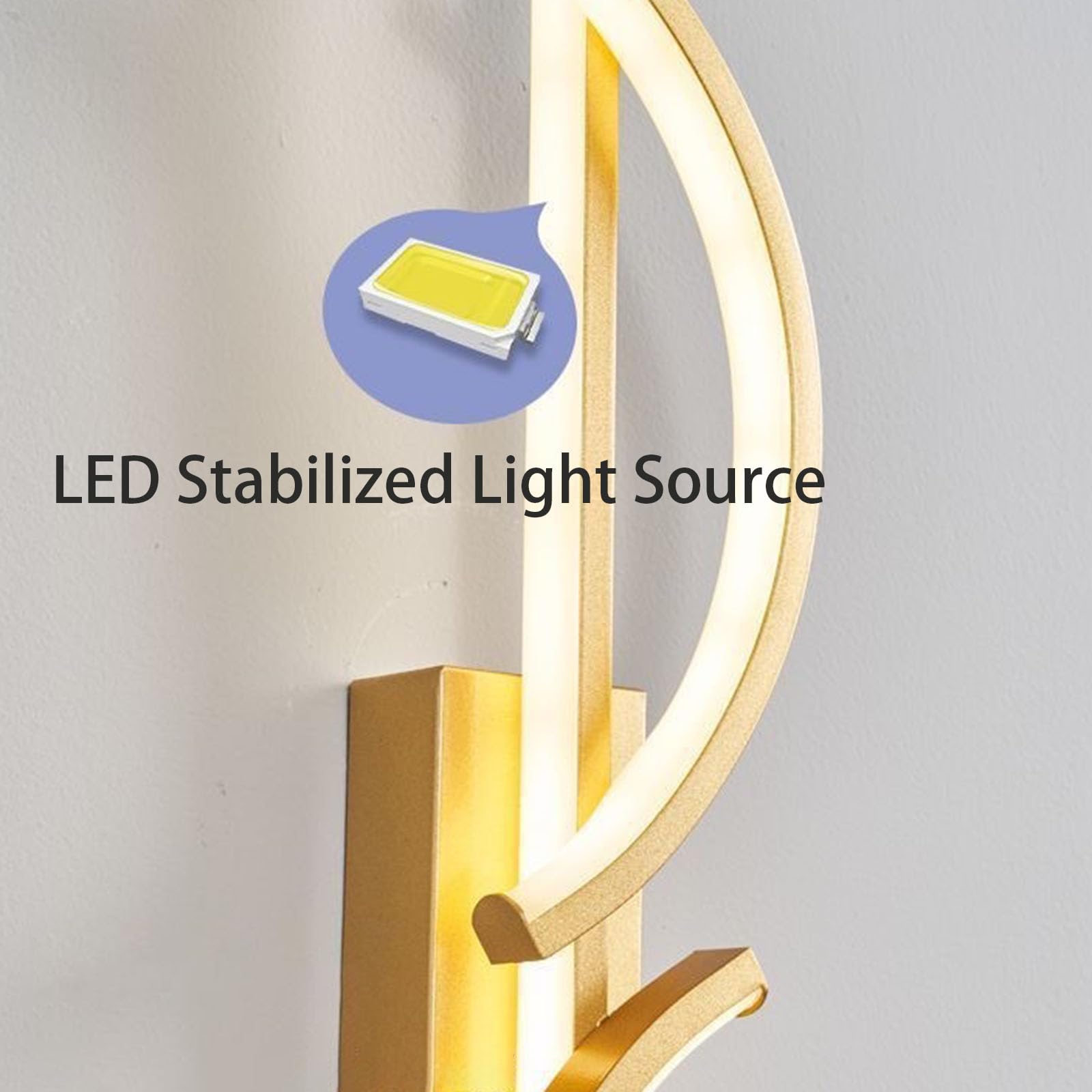 Nowoczesna czarna aluminiowa lampa ścienna z długimi paskami falistymi, zakrzywiona lampa ścienna do przedpokoju, lampka nocna (neutralne światło, 60 cm)