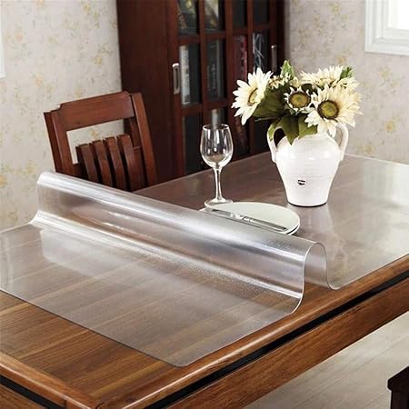Amazon.com: NECAUX Custom Multi-Size 1.5mm Thick Clear PVC Table Cover ...