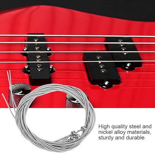 Miniatura 3 de Cuerdas de bajo eléctrico de 4 cuerdas, piezas de repuesto accesorio de instrumento para bajo eléctrico de 4 cuerdas