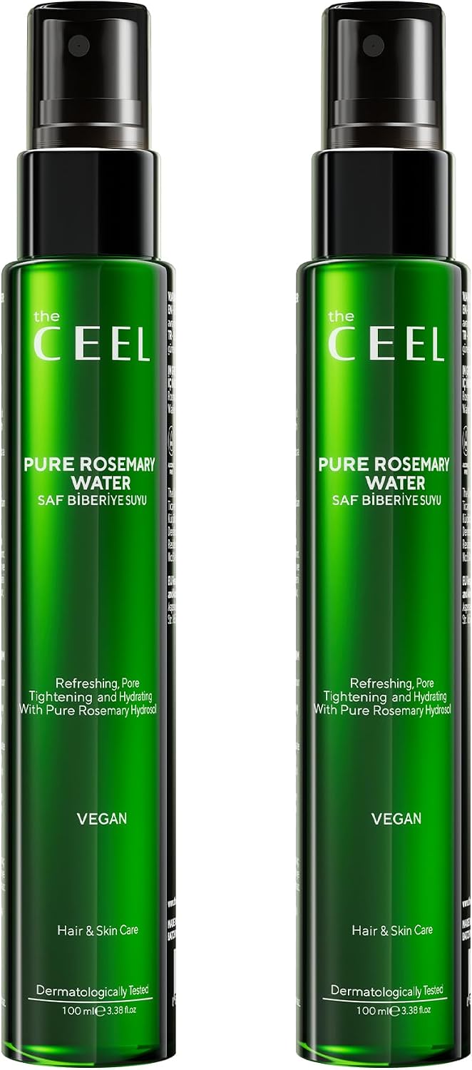 The Ceel Saf Biberiye Suyu Toniği 2x100 ml - Rosemary Water, Vegan Formül, Saç ve Cilt İçin Ferahlatıcı Bakım Spreyi