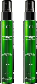 The Ceel Saf Biberiye Suyu Toni i 2x100 ml - Rosemary Water, Vegan Form l, Sa  ve Cilt  in Ferahlat c  Bak m Spreyi