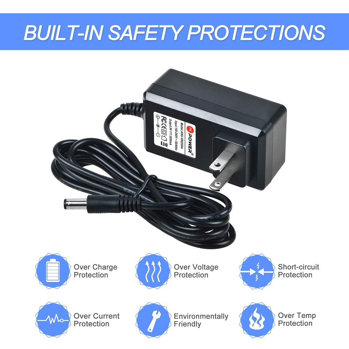 TOP CHARGEUR ® Adattatore Caricatore Caricabatteria Alimentatore 9V per Etichettatrice Dymo LM-160, LM-200, LM-210D