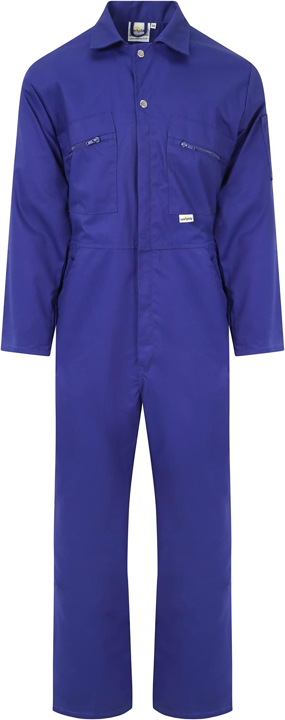 Ladies Zip Front Boilersuit Workwear Boiler Suit Coverall Overall Womens Girls (14 (38" Chest), Royal Blue)